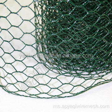 PVC bersalut wayar heksagon mesh hexagonal wire netting